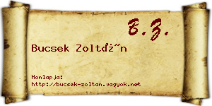 Bucsek Zoltán névjegykártya