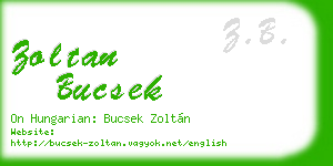 zoltan bucsek business card